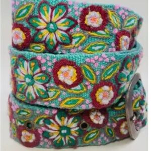 Vibrant Floral Embroidered Belt - Multicolor